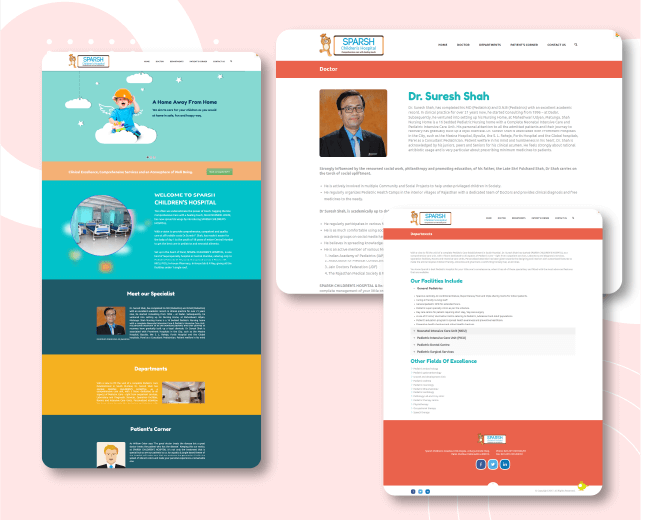 5 Page website for SPARSH CHILDREN'S HOSPITAL (Wordpress)